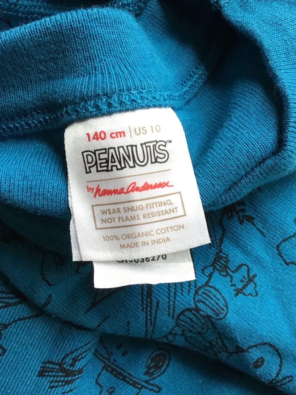 Hanna Andersson Blue Character Print Pajama Set